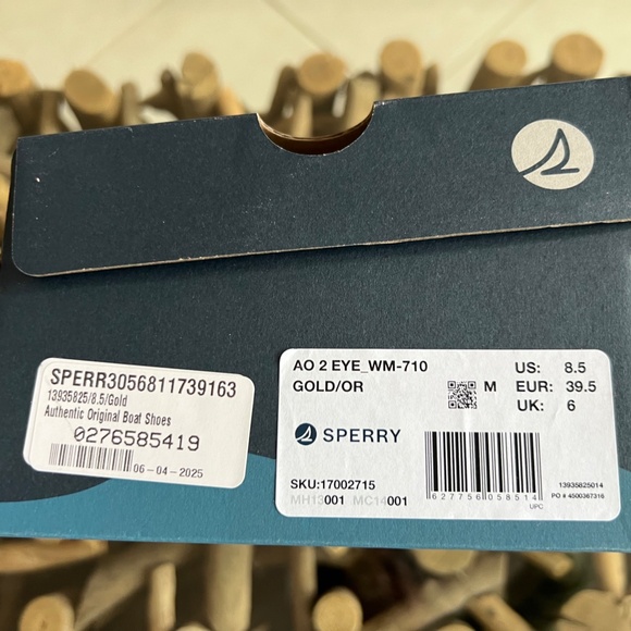 SPERRY AO 2 EYE Gold Leather Boat Shoes - Picture 9 of 12